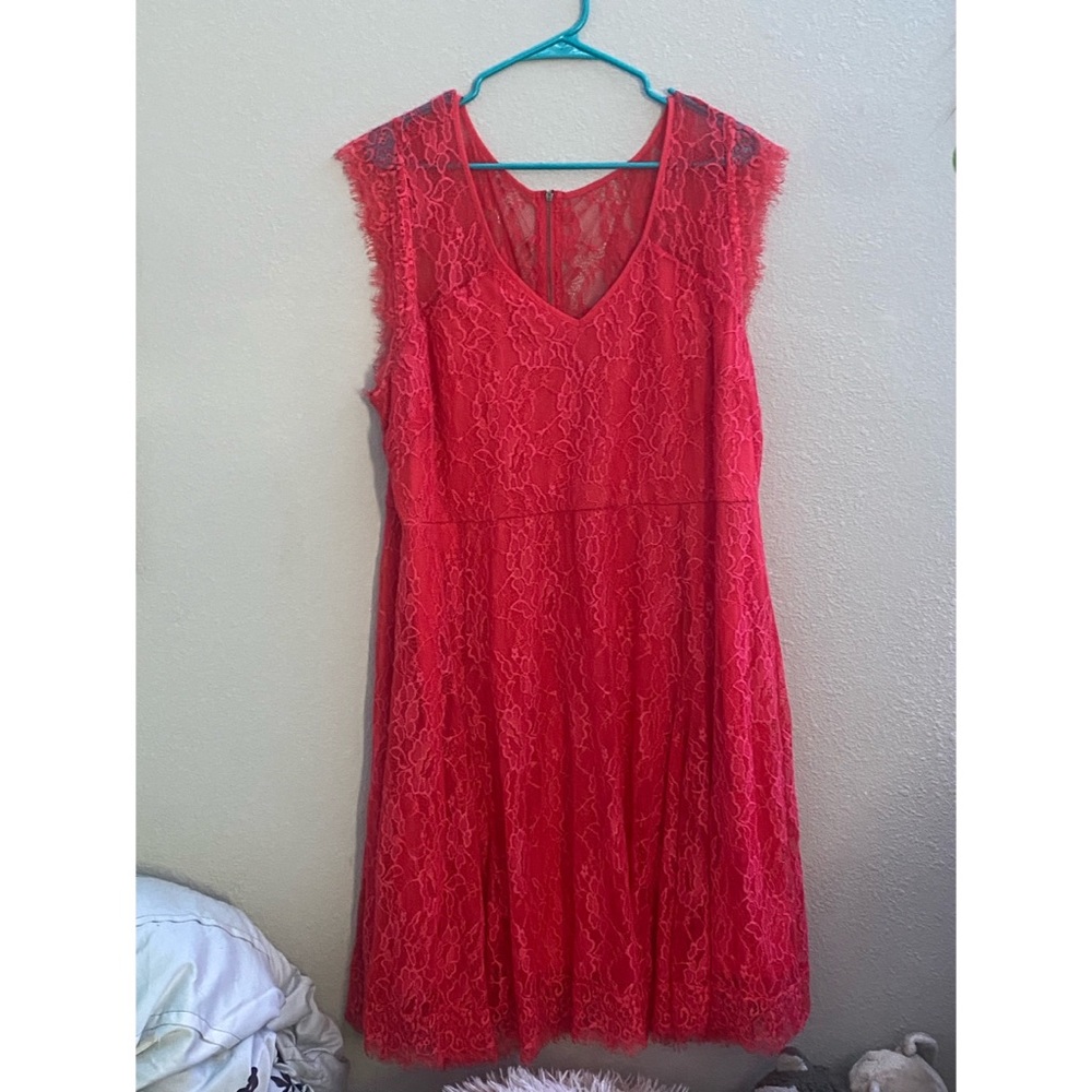 Pink lace dress